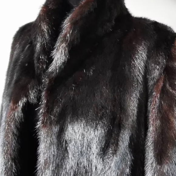 Vintage Saga Mink fur/ Outwear dark brown mink Coat/women size LG-XL (11) - Picture 4 of 17